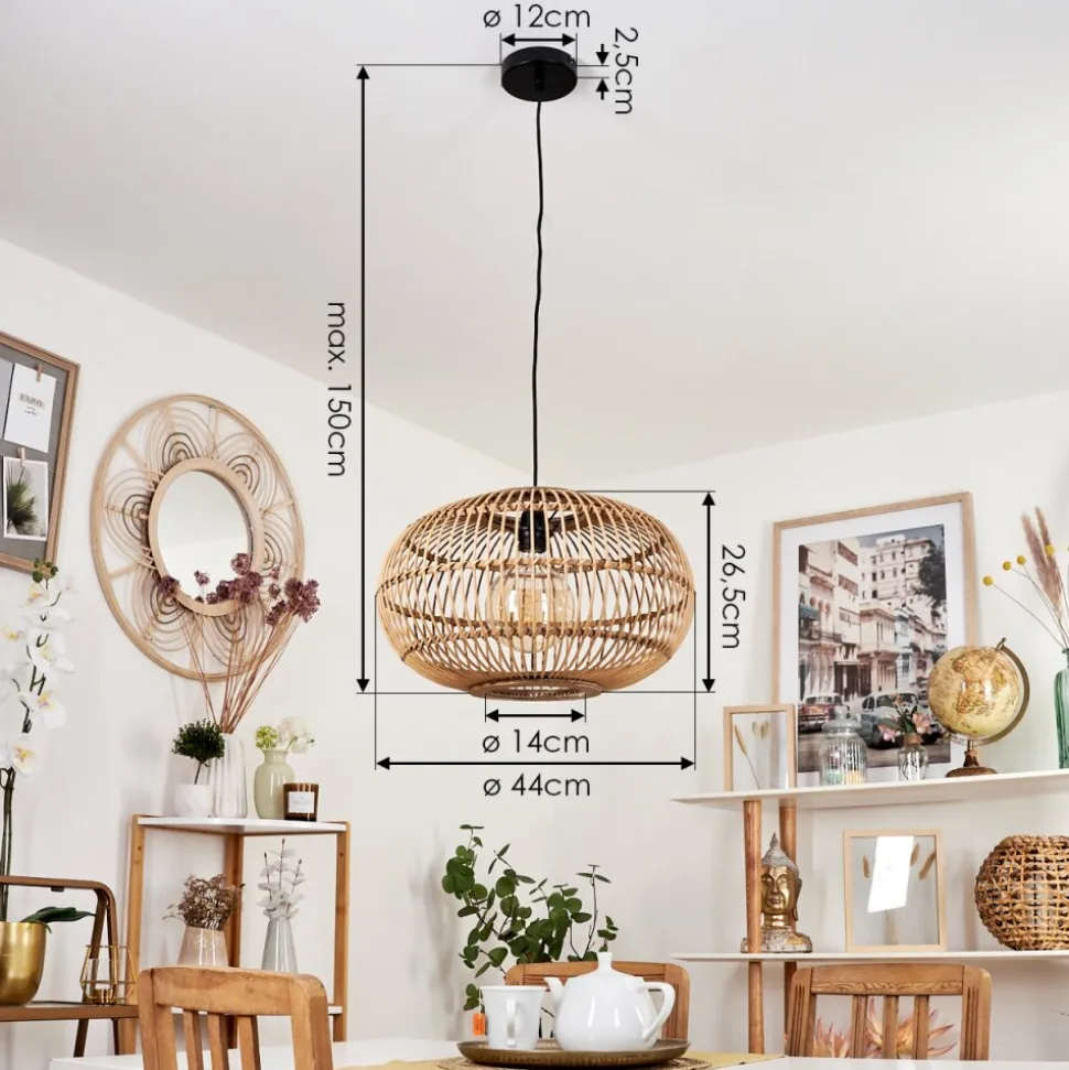 Suspension Manteau Ecru, 1 Lumiere