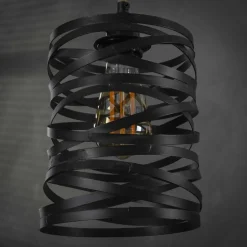 Suspension Margette Noir, 7 Lumieres
