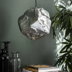 Suspension Marore Argente, 1 Lumiere