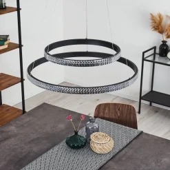 Suspension Melosa Led Noir, 1 Lumiere