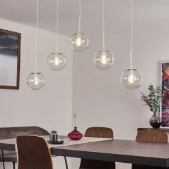 Suspension Mesas Blanc, 5 Lumieres
