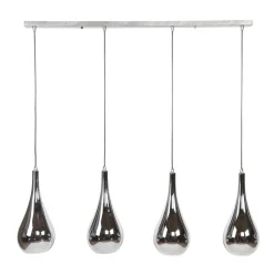 Suspension Missirola Argente, 4 Lumieres