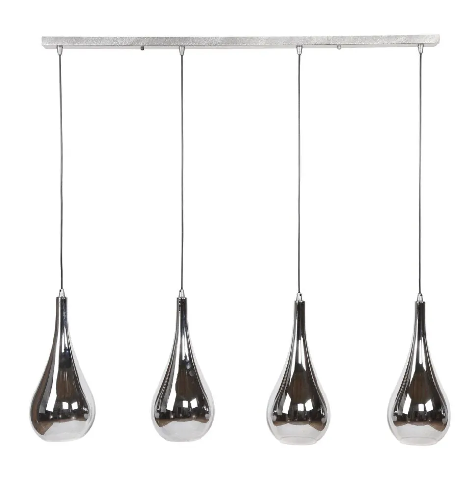Suspension Missirola Argente, 4 Lumieres