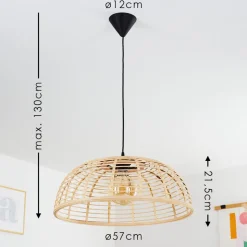 Suspension Mongolei Noir, 1 Lumiere