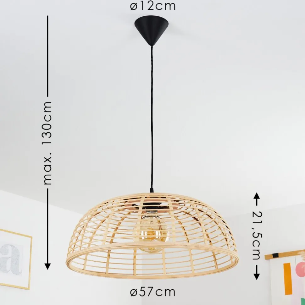 Suspension Mongolei Noir, 1 Lumiere