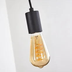Suspension Monrovia Noir, 5 Lumieres