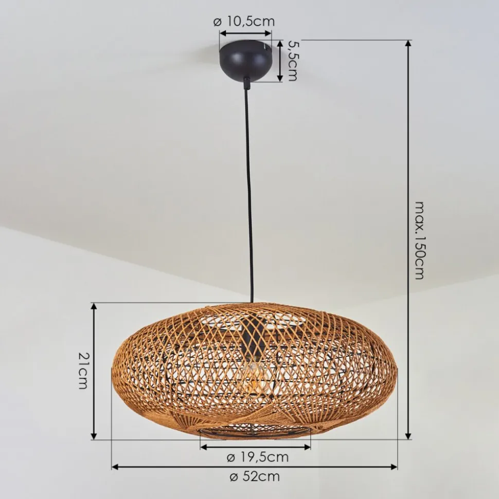 Suspension Mulstrand Noir, 1 Lumiere