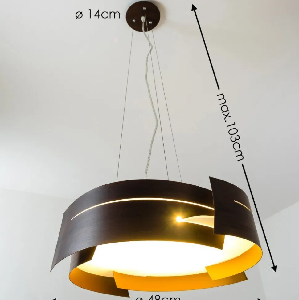 Suspension Novara Brun, 3 Lumieres