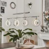 Suspension Ogoki Led Chrome, 4 Lumieres