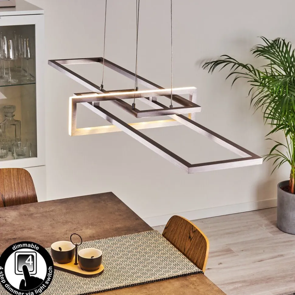 Suspension Omega Led Argente, 1 Lumiere
