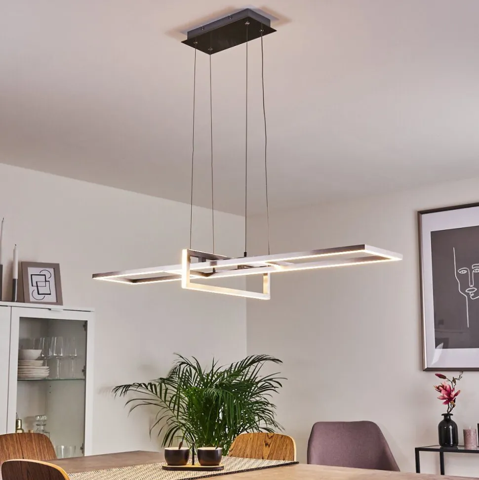 Suspension Omega Led Argente, 1 Lumiere