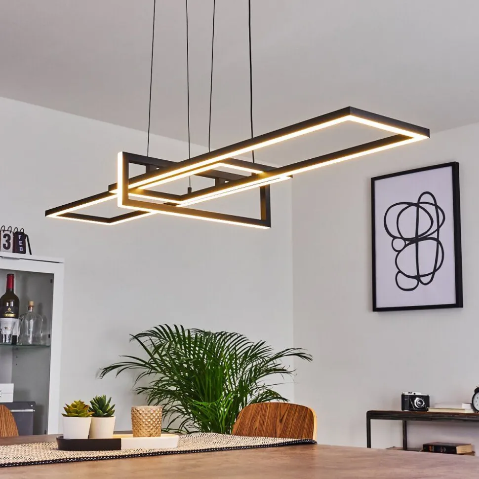 Suspension Omega Led Noir, 1 Lumiere