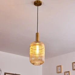 Suspension Paeni Or, Laiton, Noir, 1 Lumiere