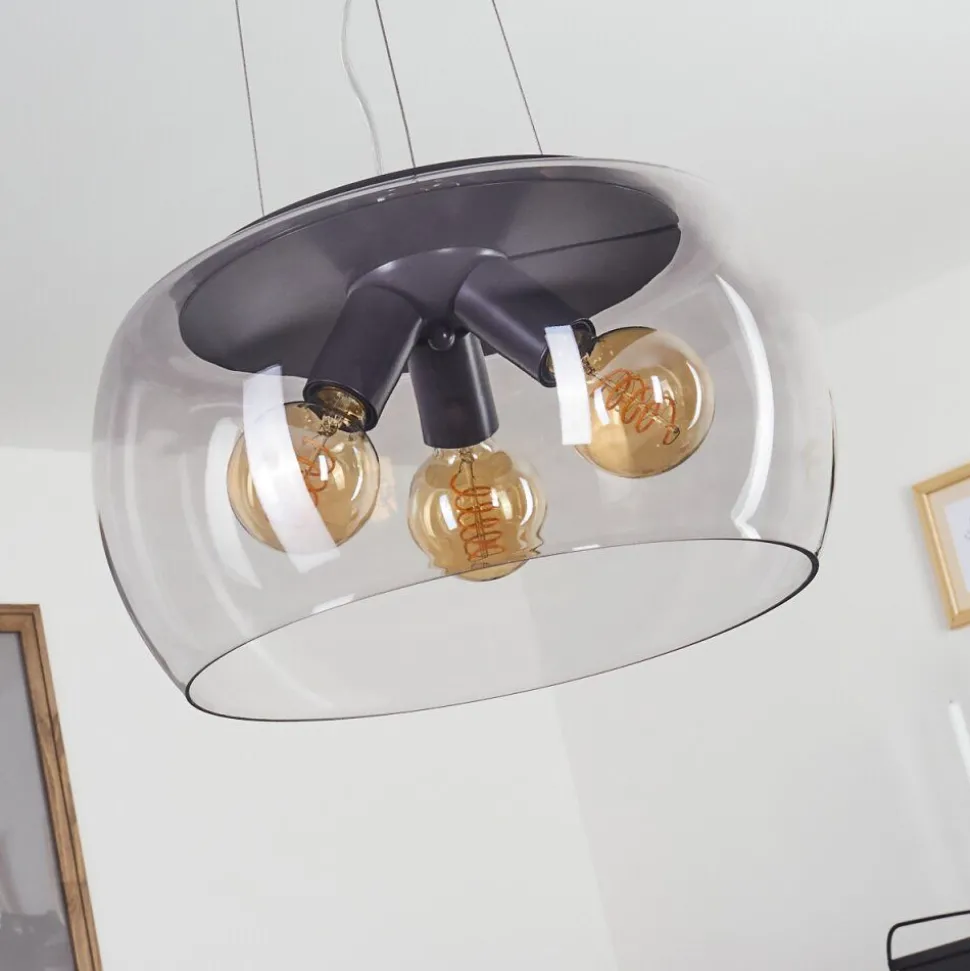 Suspension Palibatz Noir, 3 Lumieres