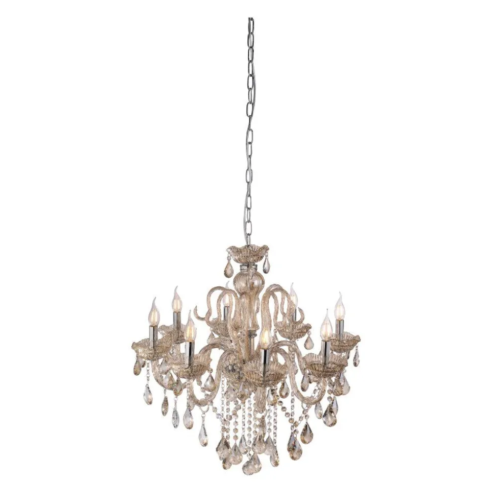 Suspension Paul Neuhaus Gracia Champagne, 8 Lumieres