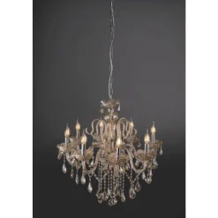 Suspension Paul Neuhaus Gracia Champagne, 8 Lumieres