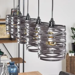 Suspension Pauluspolder Gris, 5 Lumieres
