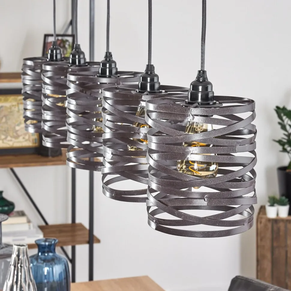 Suspension Pauluspolder Gris, 5 Lumieres