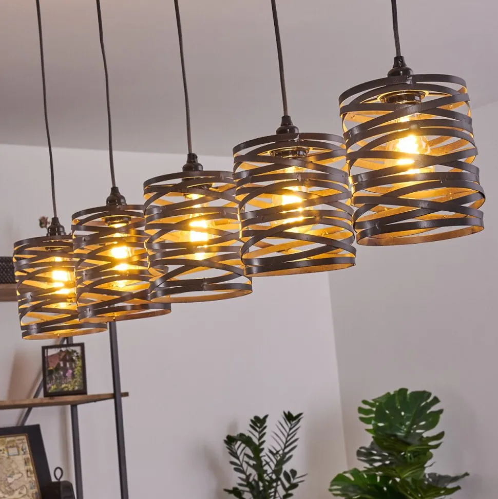 Suspension Pauluspolder Gris, 5 Lumieres