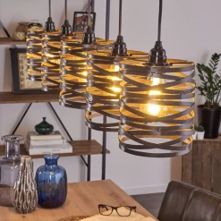Suspension Pauluspolder Gris, 5 Lumieres