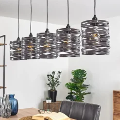 Suspension Pauluspolder Gris, 5 Lumieres