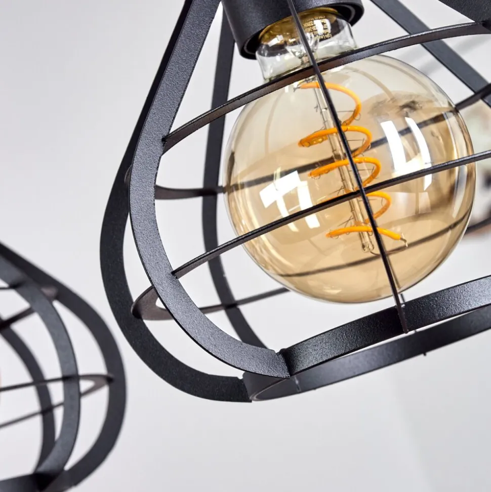 Suspension Pila Ecru, Noir, 3 Lumieres