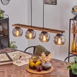 Suspension Podre Ecru, 4 Lumieres