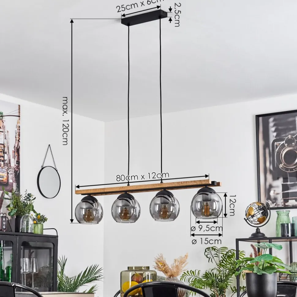 Suspension Podre Ecru, 4 Lumieres