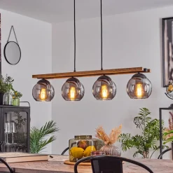 Suspension Podre Ecru, 4 Lumieres