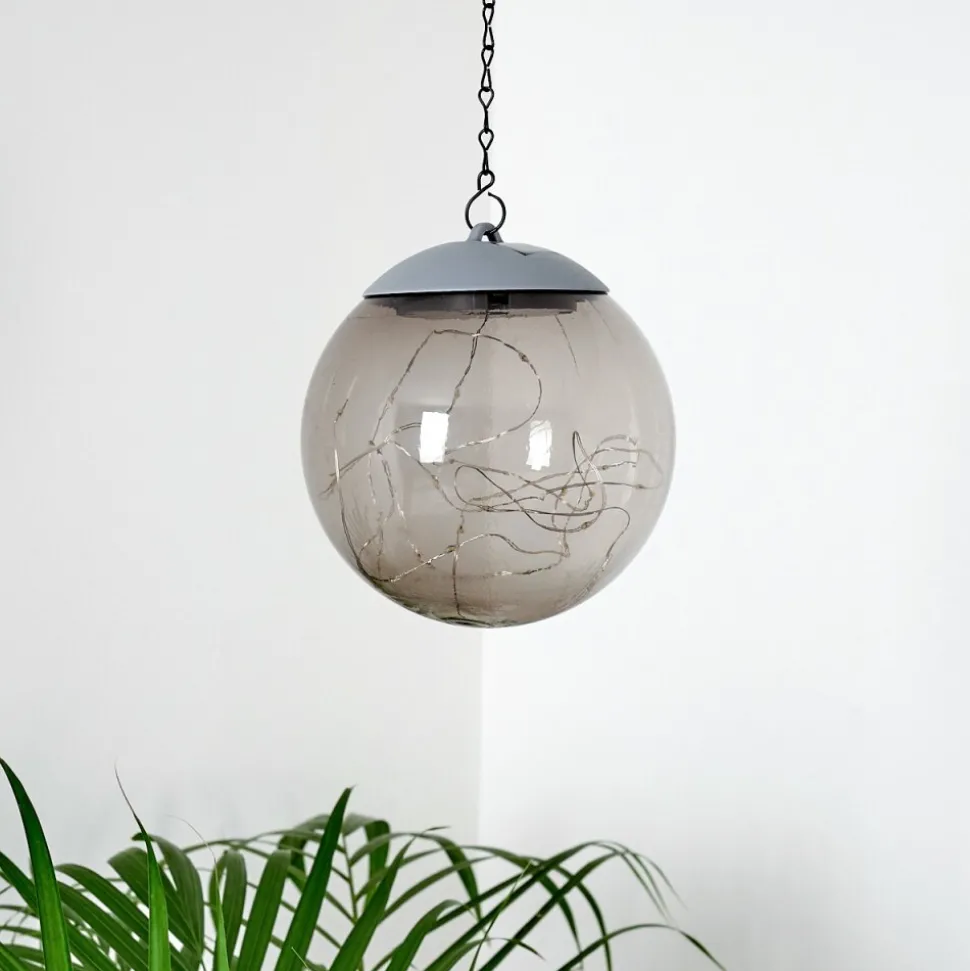 Suspension Pollenca Led Fumee, Noir, 20 Lumieres