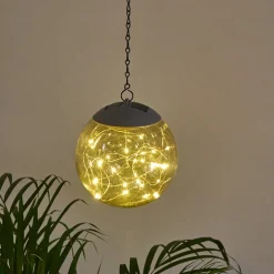 Suspension Pollenca Led Fumee, Noir, 20 Lumieres