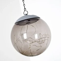 Suspension Pollenca Led Fumee, Noir, 20 Lumieres