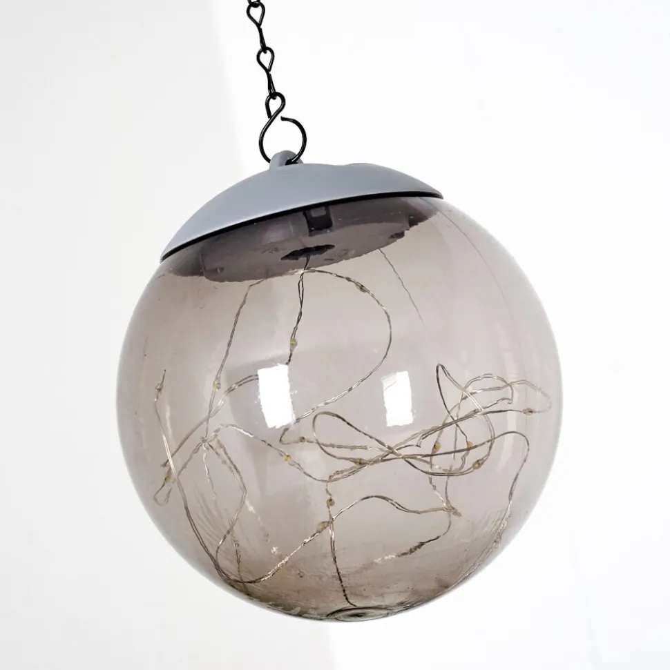 Suspension Pollenca Led Fumee, Noir, 20 Lumieres