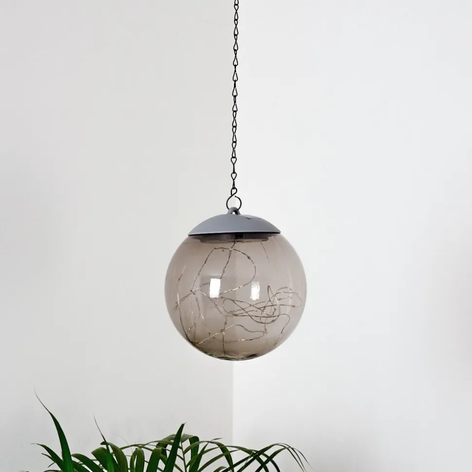 Suspension Pollenca Led Fumee, Noir, 20 Lumieres