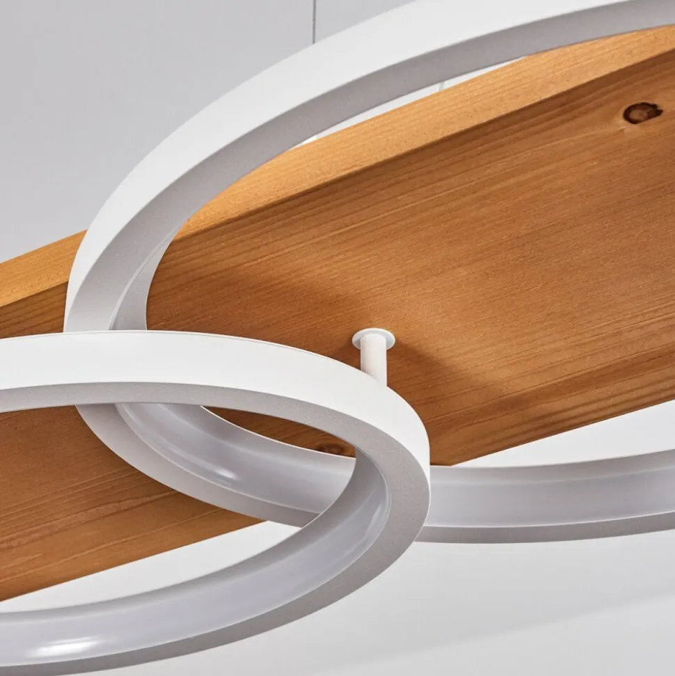 Suspension Pompu Led Ecru, Blanc, 1 Lumiere