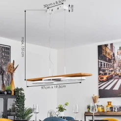 Suspension Pompu Led Ecru, Blanc, 1 Lumiere