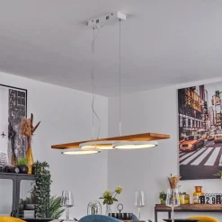 Suspension Pompu Led Ecru, Blanc, 1 Lumiere