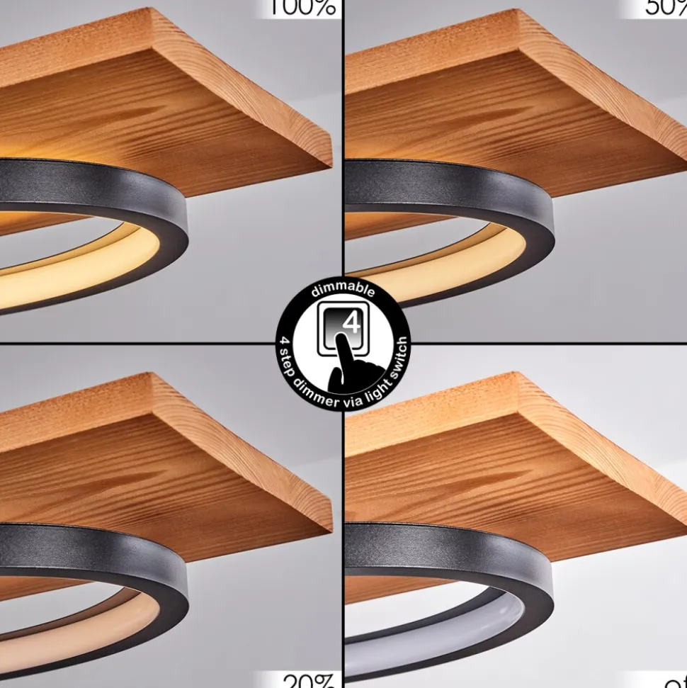 Suspension Pompu Led Ecru, Noir, 1 Lumiere