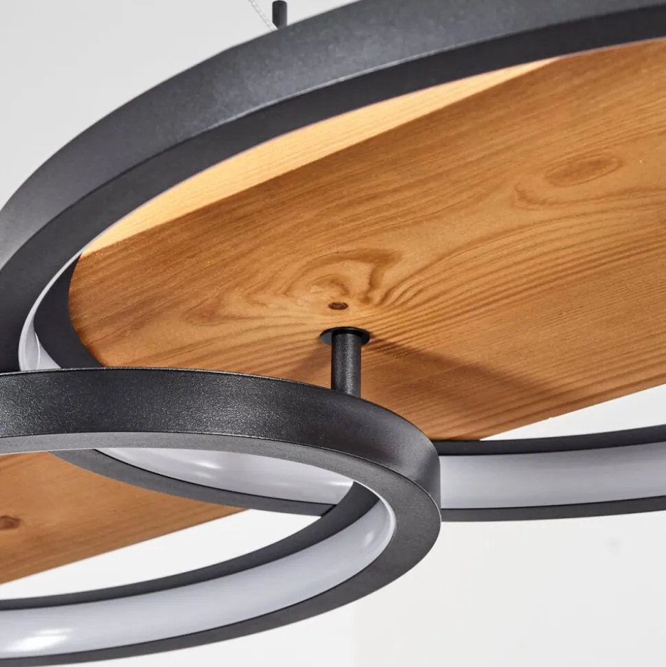 Suspension Pompu Led Ecru, Noir, 1 Lumiere