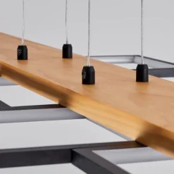 Suspension Pompu Led Ecru, Noir, 1 Lumiere
