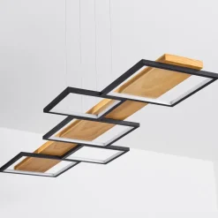 Suspension Pompu Led Ecru, Noir, 1 Lumiere