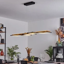 Suspension Pompu Led Ecru, Noir, 1 Lumiere