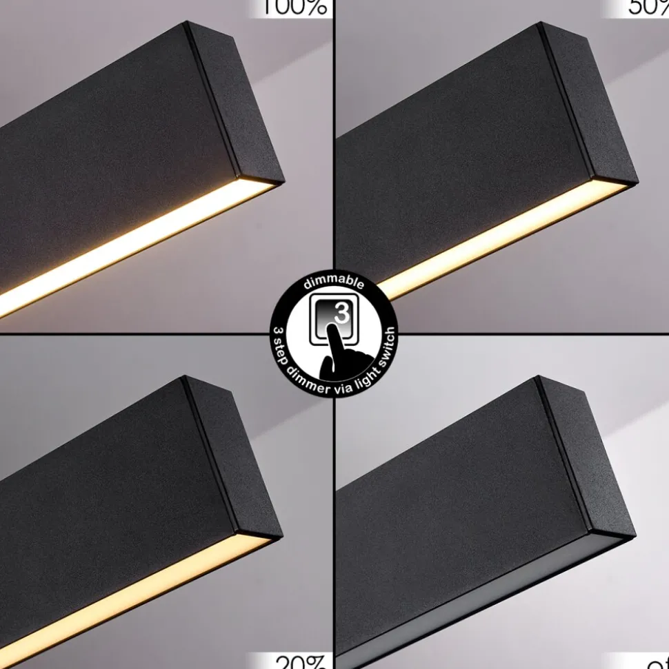 Suspension Poroporo Led Noir, 1 Lumiere