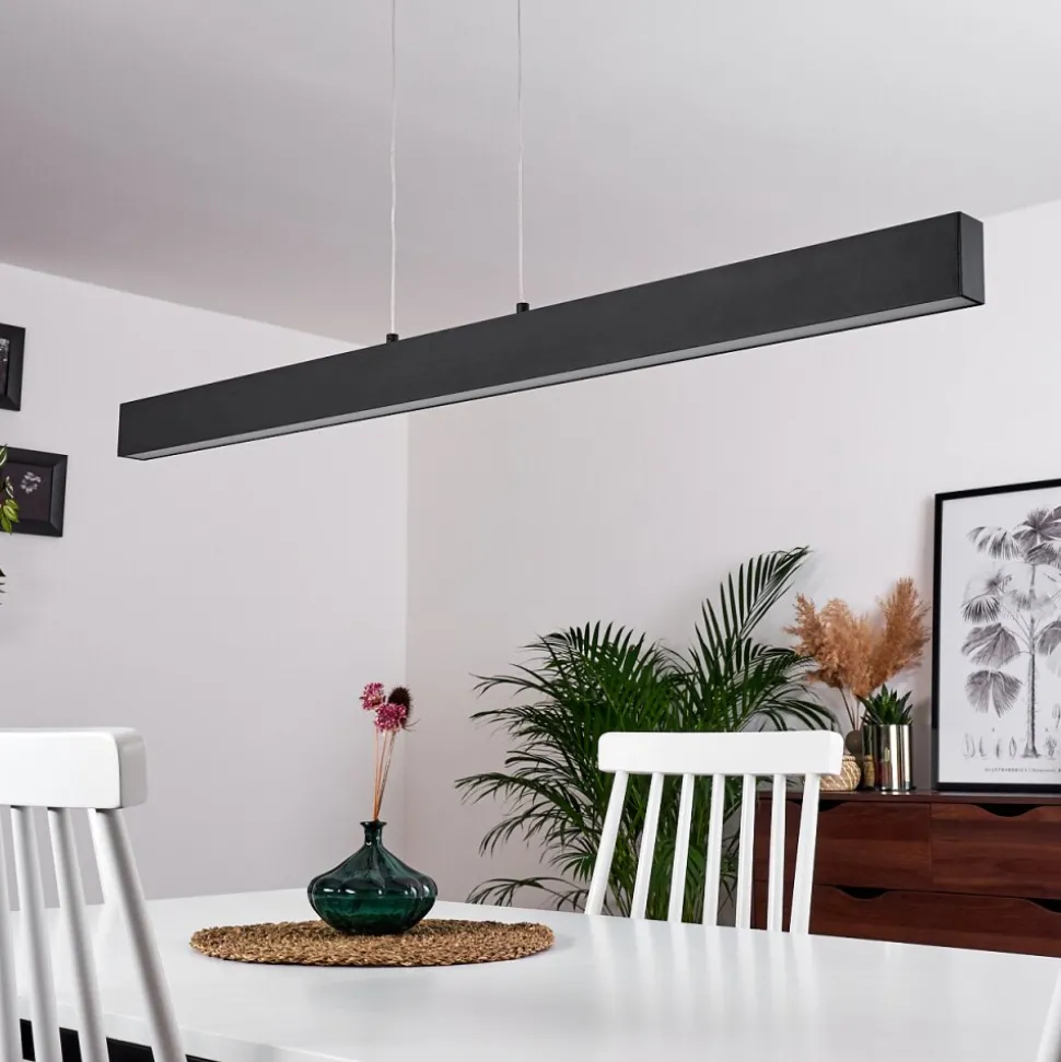 Suspension Poroporo Led Noir, 1 Lumiere