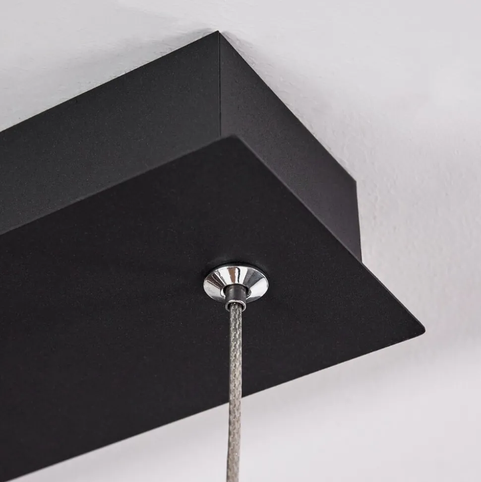 Suspension Poroporo Led Noir, 1 Lumiere