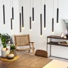 Suspension Porquera Led Noir, 11 Lumieres