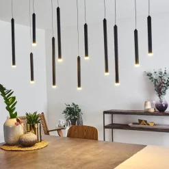 Suspension Porquera Led Noir, 11 Lumieres