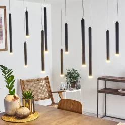 Suspension Porquera Led Noir, 11 Lumieres
