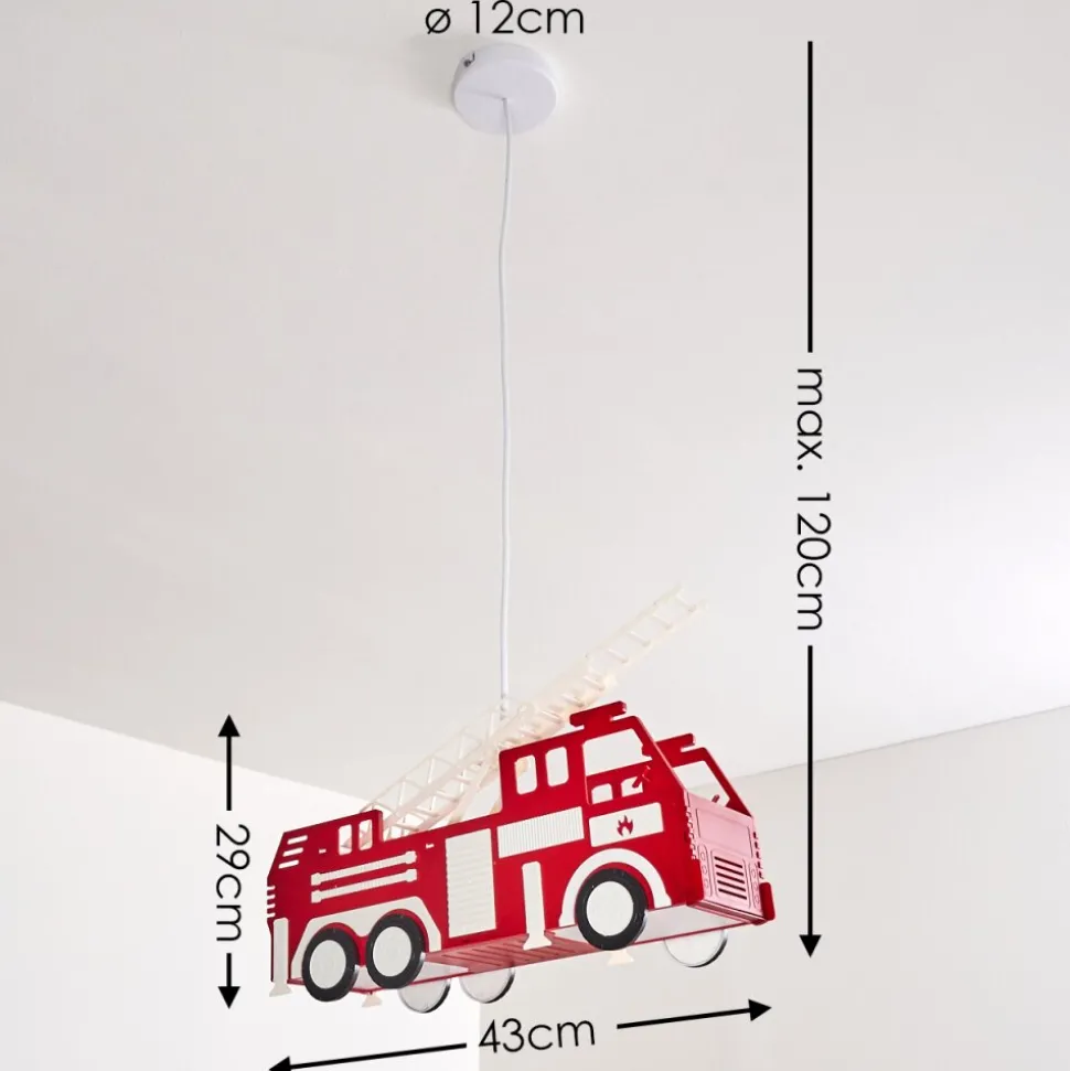 Suspension Praya Rouge, 2 Lumieres