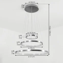 Suspension Preci Led Nickel Mat, 1 Lumiere